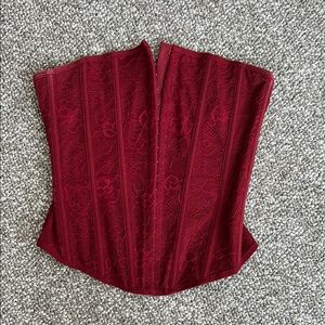 Garage Red Lace Corset Top